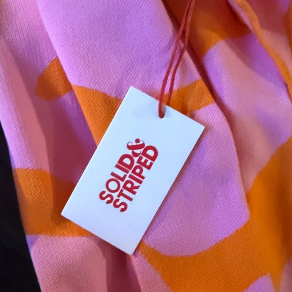 NWT Solid & Striped Knit Sia Maxi Dress – Carnation Pink/Clementine, Size S - Picture 6 of 6